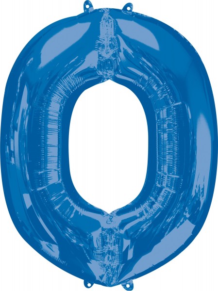 Ballon aluminium lettre O bleu XL 83cm
