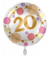 Ballon 20ème anniversaire Happy Dots 71cm