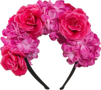 Vorschau: Pinker Blumen Blüten Haarreif
