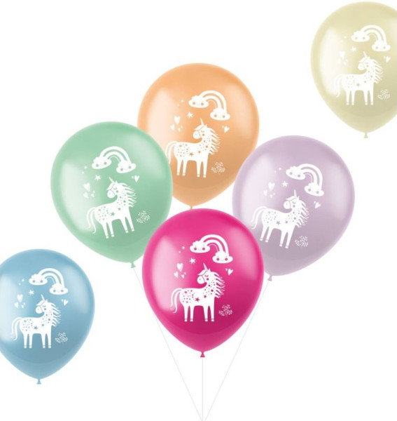 6 Glady Unicorn Latexballons 33cm
