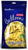 Oversigt: 10 Partystar metalliske balloner citrongul 27cm