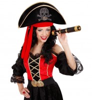 Anteprima: Cappello da pirata con motivo a teschio