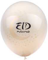 Voorvertoning: 12 latex ballonnen Eid Mubarak 30cm