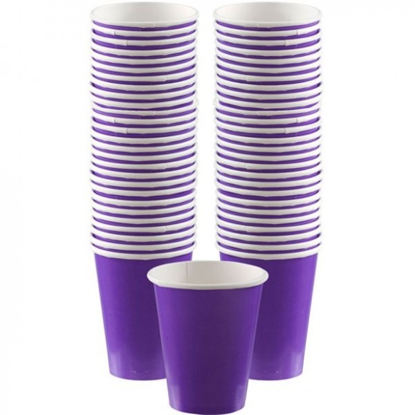 40 gobelets en papier violet 340ml