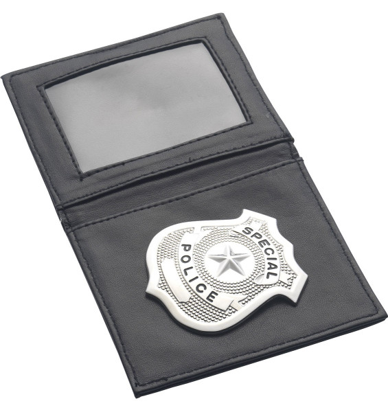 Distintivo della polizia speciale con custodia