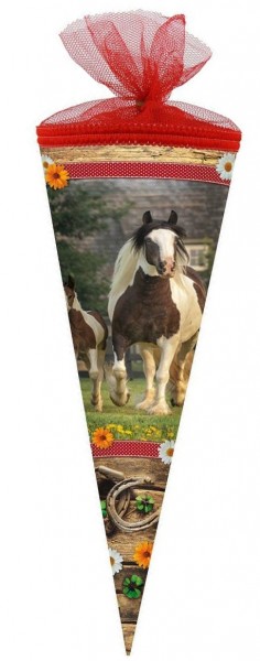 Schultüte Pferdekoppel 22cm