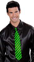 Vorschau: Gestreifte Krawatte neon-grün