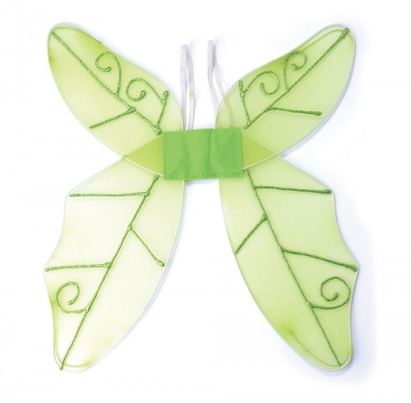 Green butterfly wings