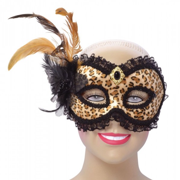 Venezianische Leah Leoparden Maske