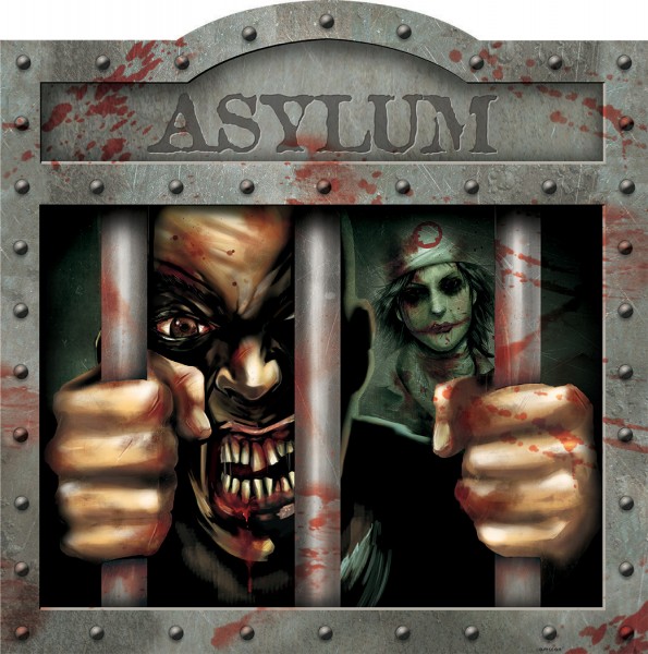 Horror Psychatrie Asylum Wandbild 38cm
