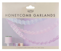 Preview: 3 honeycomb garlands Bella Pastel 3m