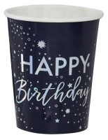 Preview: 8 Dazzling Birthday paper cups 255ml