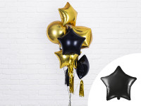 Zwarte sterballon shimmer 48cm