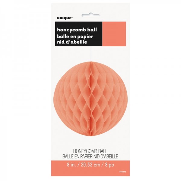 Decorative honeycomb ball coral 20cm