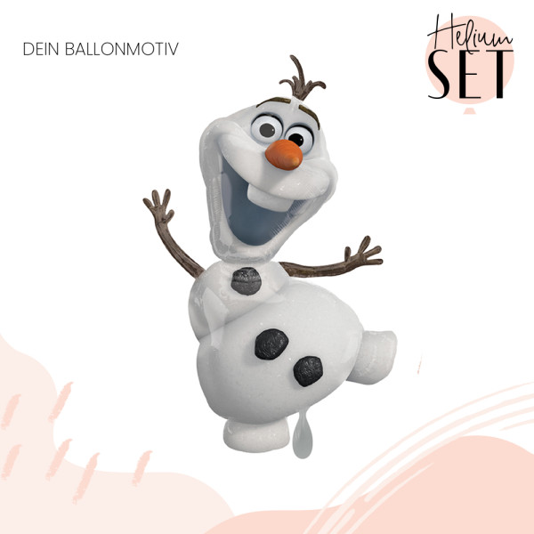 Disney Frozen Olaf Ballonbouquet-Set mit Heliumbehälter
