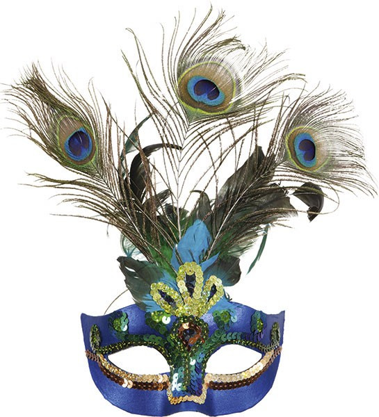 Elegancka maska na oczy w kształcie pawia Paradiso