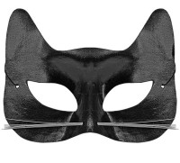 Czarny kot maska kotka