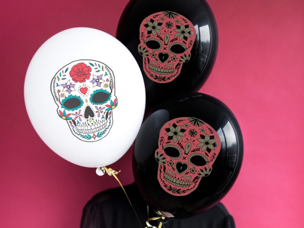 50 Fest der Toten Ballons schwarz 30cm 4