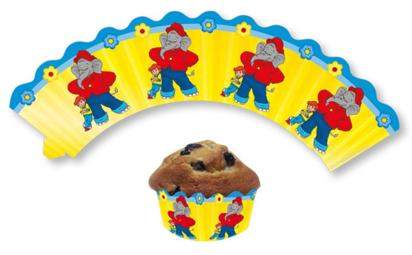 12 banderoles pour muffins Benjamin l´éléphant
