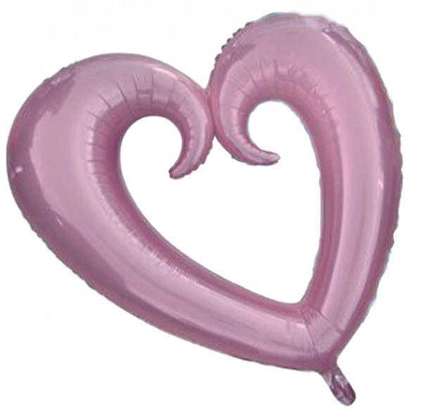 XXL hart folieballon roze 1,05m