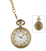 Mechaniczny zegarek kieszonkowy ze złotym łańcuszkiem