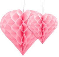 Preview: Diamond honeycomb ball light pink 30cm