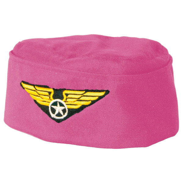 Kapelusz stewardessy w kolorze różowym