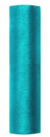 Preview: Organza fabric Julie turquoise 9m x 16cm