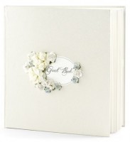Preview: Floral guest book with roses 20.5cm