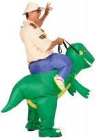 Vorschau: Dinosaurier-Reiter Kostüm Aufblasbar