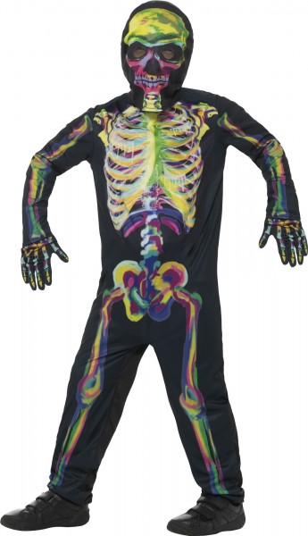 Luminous skeleton child costume
