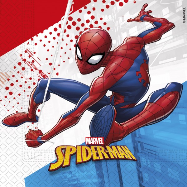 20 serwetek ekologicznych Spiderman 33 cm
