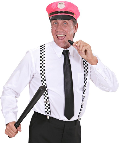 Cappello della polizia da donna rosa fluo 2