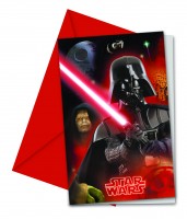 6 Star Wars Galaxy Einladungskarten