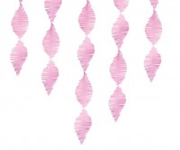 Vista previa: Guirnalda de papel crepe rosa 3m