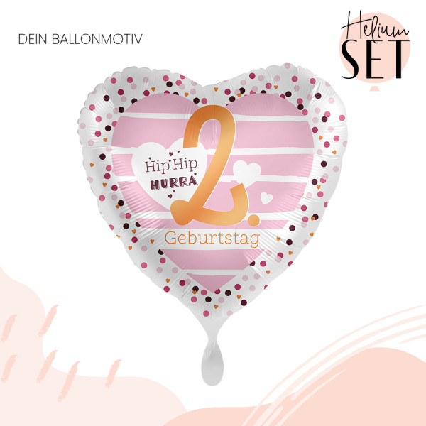 Pretty in Pink - Two Ballonbouquet-Set mit Heliumbehälter 2