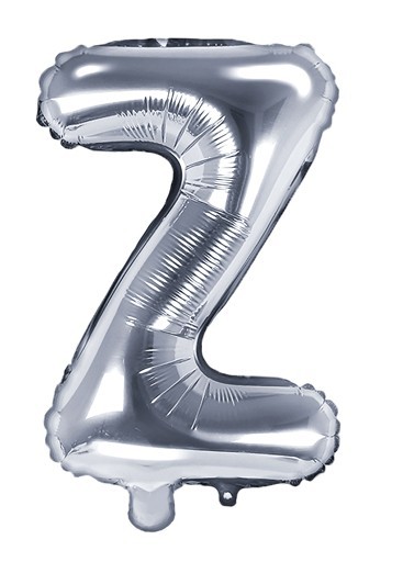 Foil balloon Z silver 35cm