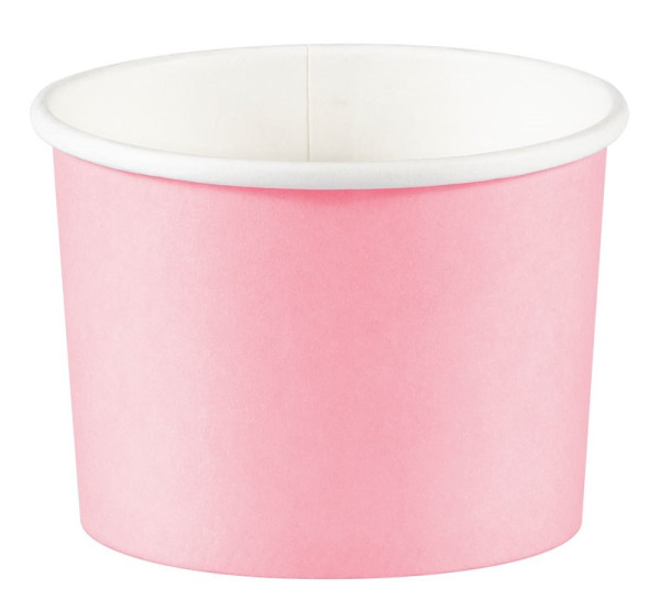 8 ice cream cups pink 6.4 x 8.8cm