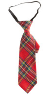 Corbata de fiesta con estampado de cuadros rojo