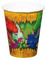 6 Pappbecher Dino Abenteuer 250ml