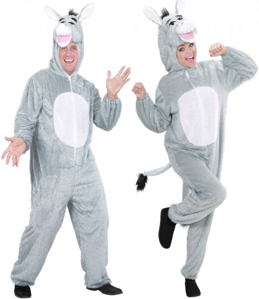Sweet plush donkey unisex costume