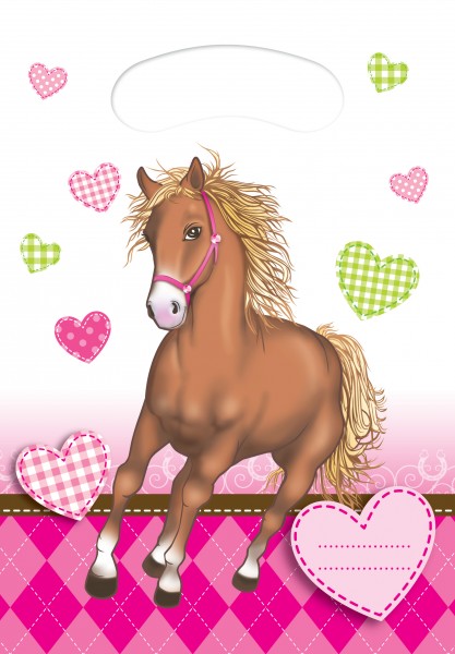 6 häst kärlek presentpåsar