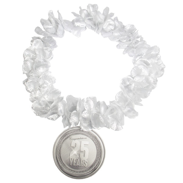 Hawaiian necklace for silver wedding anniversary