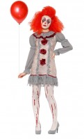 Shabby horror clown ladies costume