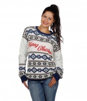 Preview: Christmas sweater snow pattern Merry Christmas