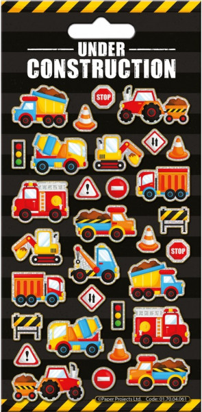Abziehbare Baufahrzeuge Sticker