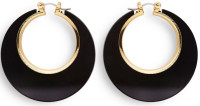 80s earrings in black and gold