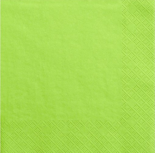 20 serviettes Scarlett vert kiwi 33cm