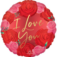Love you rose foil balloon 45cm
