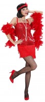 Widok: Czerwony kostium tancerki Charleston z lat 20